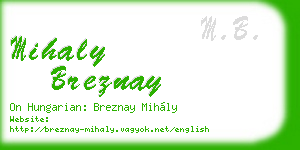 mihaly breznay business card