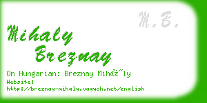 mihaly breznay business card